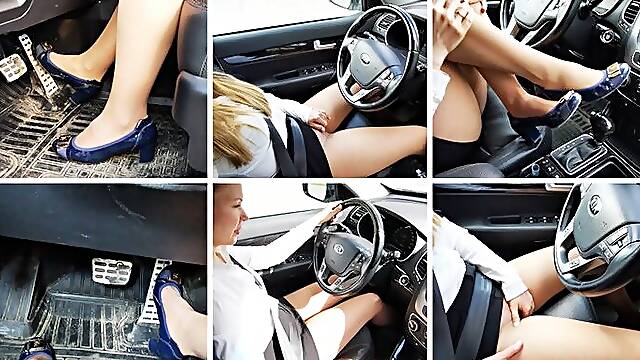 SEXY PREMIERE: Secretary seduces her boss driving home together