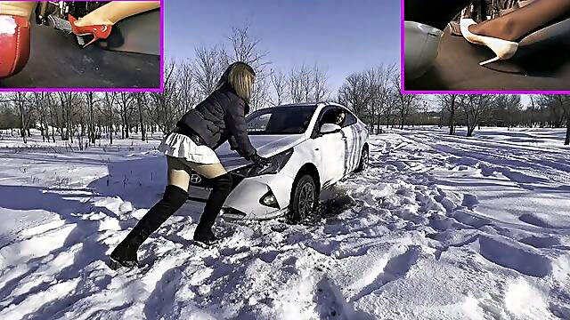 VIKA KRISTINA HARD STUCK SNOW 4K (real video) FULL VIDEO 44 MIN