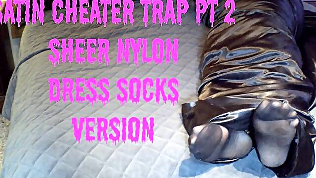 Satin Cheater Trap Pt 2 - sheer dress socks in SD540res