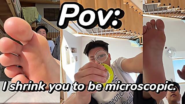 Pov: I shrink you to be microscopic then you clean my feet
