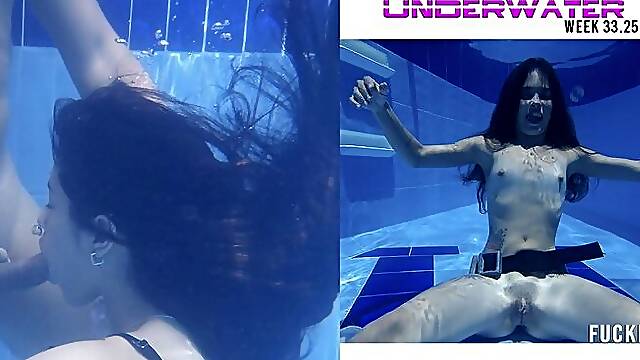 33 Week UW underwater, 2025 Compilation 2 clips of 2 NEW scenes