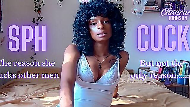 Ebony goddess chayenne dresses up as a bunnygirl and explains to you why you and your small penis deserve to get cucked