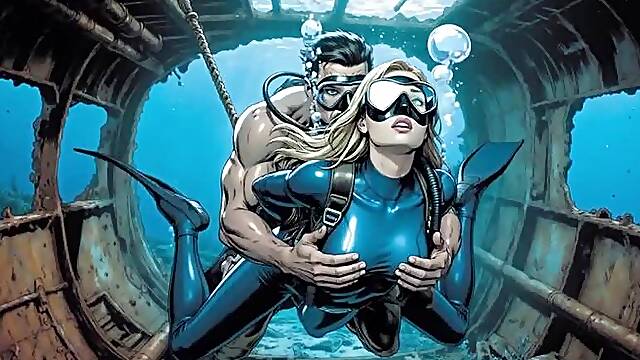 Shipwreck Bondage Scuba Play - Underwater BDSM Suspension