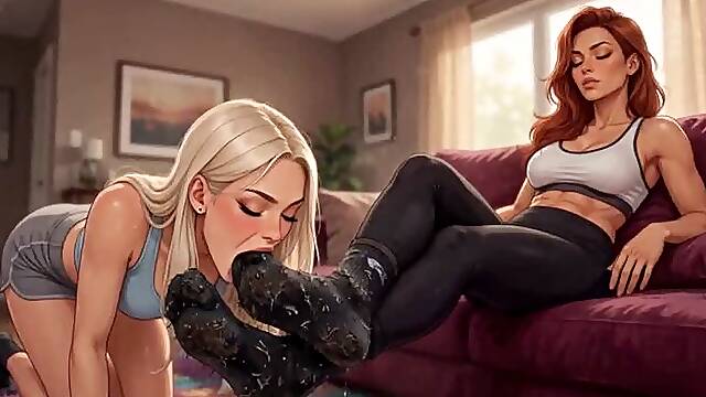 Foot Fetish Stories #1B: Confession of Sweaty Sock Devotion (Animated)