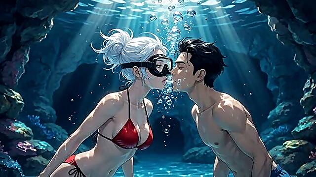 Underwater Fetish Stories #8: Breathplay in the Deep Pool Cave