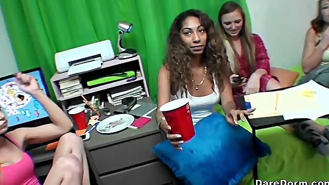 Slutty teens Nicki Ortega and Sydney Cole take turns on a cock