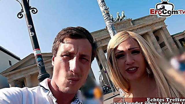 German blonde teen public sex pick up POV