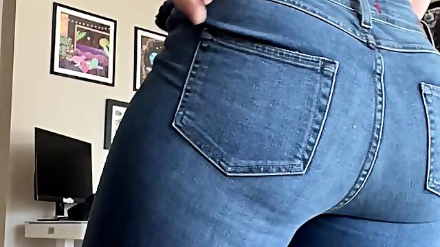 Q: “How do you get tight jeans on over your big fat ass?”