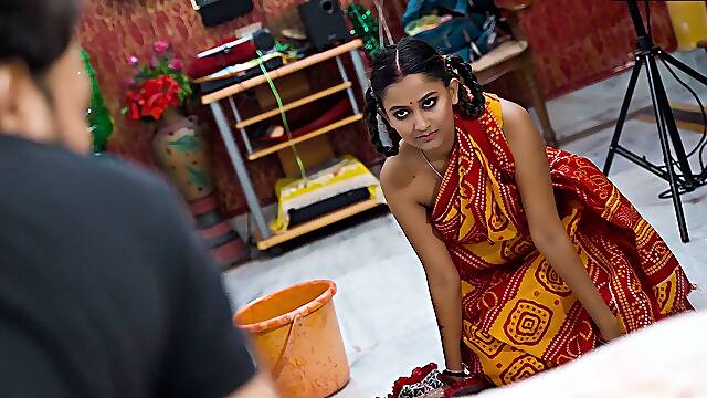 Desi Cute Maid Fucked by Her House Owner When No One at Home