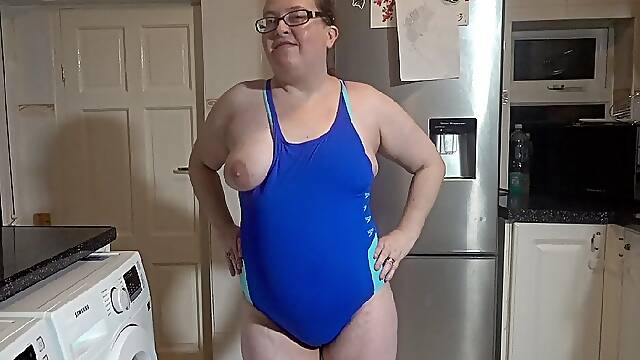 Sexy blue swimsuit