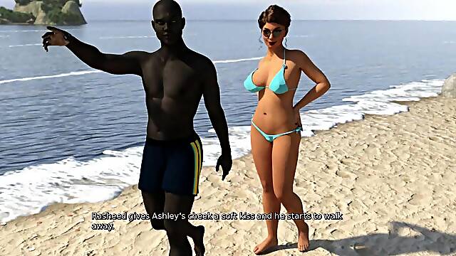Hotwife Ashley: cuckold and his wife in bikini on the beach ep 2