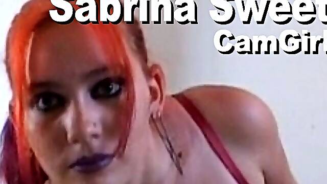 Sabrina Sweet strip pink masturbate.