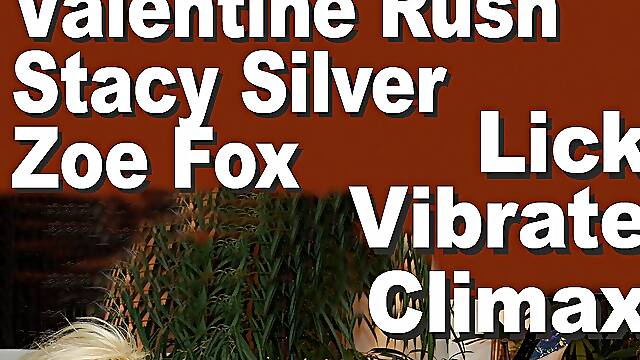 Zoe Fox & Valentine Rush & Stacy Silver lick vibrate climax