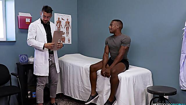 Dr. Colle Cante barebacks sexy ebony patient - NextDoorStudios