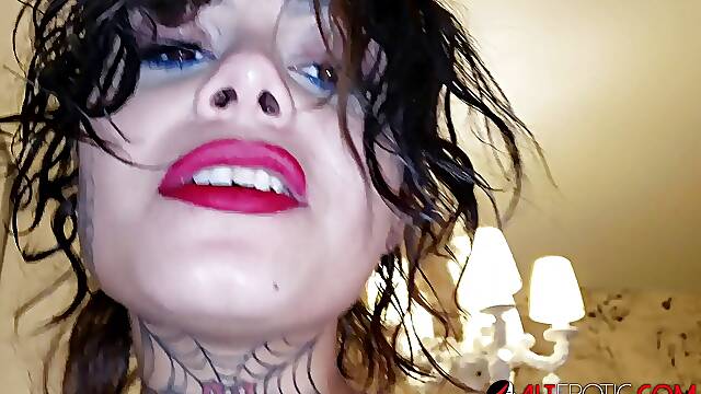 Genevieve Sinn rides a cock before getting a face tattoo