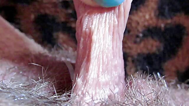 Hard big clitoris in extreme close up
