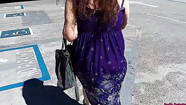 Purple Sun Dress Anal Tease