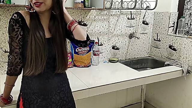 Fucked My Ex-girlfriend in the Kitchen with Hindi Audio XXX