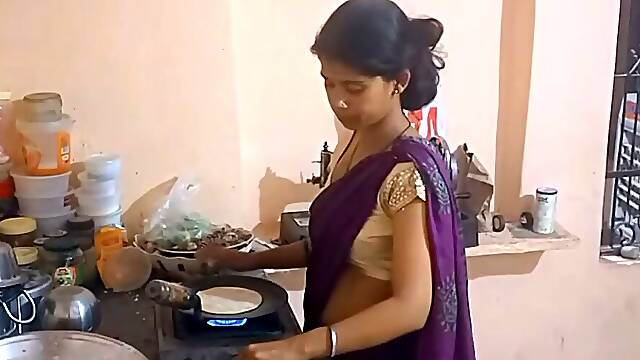 Kitchen a Man Fucked a Desi Housewife Infront of Her Husband