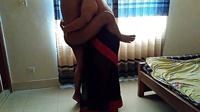 55y Old Hot Tamil Aunty Wearing Saree Blouse Indoors While Going to Market Then Neighbor Gets Seduces & Fucks Her & Cum