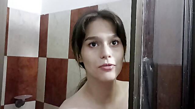 I Go in to Take a Shower with My Horny Stepsister and I End up Fucking Her Hard Until I Cum in Her