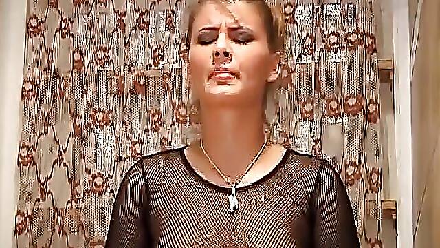 Superb Blonde German Babe Fucked Hard in the Bathroom