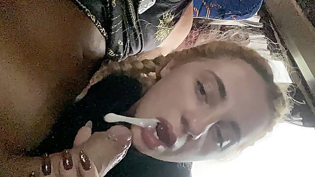 Wtf! I Got Caught Without the Bus Ticket and the Ticket Inspector Made Me Suck His Dick and Came in My Mouth!