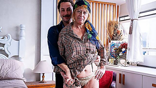 First Rough Anal with a Ugly Grandma