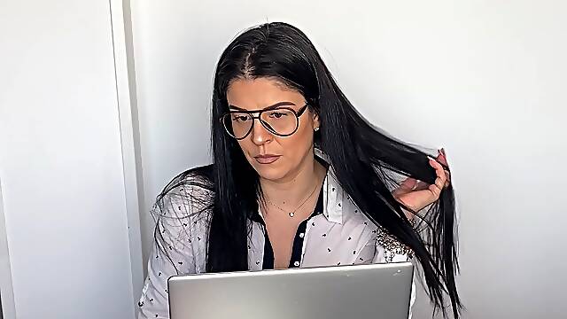 Gassy Secretary Farting, Burping and Smoking at Work