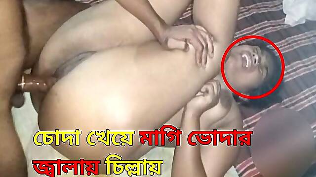 Desi Girl Face Fuck, Hardcore Sex in Missionary and Doggy Position