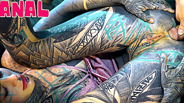 Bwc Security Caught a Tattooed Girl Fucking Her Pussy so Good so He Fuck Her Anal