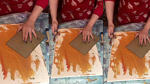 In Big Eyeglasses Asmr Acrylic Art Bloom in the Mist Part 1