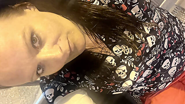 Naughty Nurse Squirts in Public Bathroom on Break