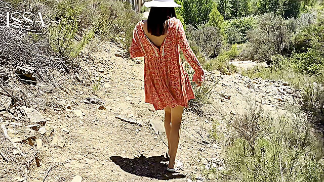Wet Dress in the River + Masturbation + Exhibitionism