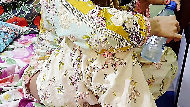 Desi Indian Stepsister Stuck in Bed Big Ass Doggystyle Clear Hindi Dirty Talk Big Natural Tits Puffy Pussy Lips
