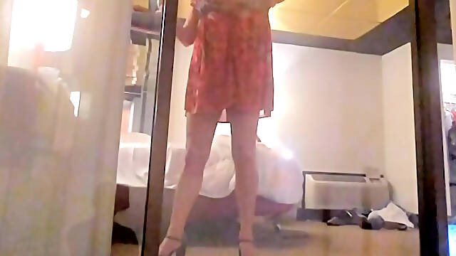 Caught Watching Her in Hotel Window and She Gives Him a Show