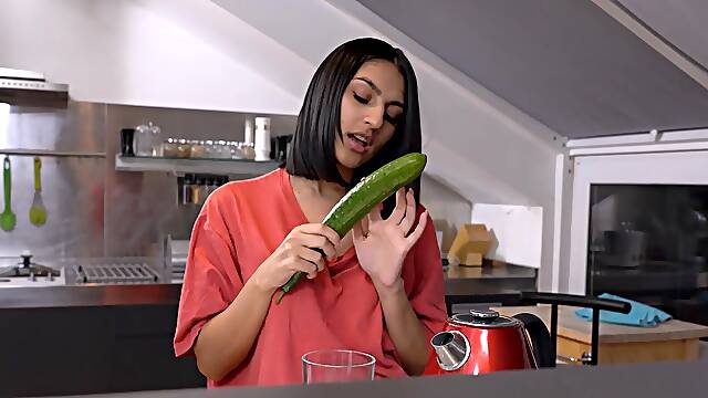 Grandpa's lusty Latina step-granddaughter indulges in a sizzling sex swap